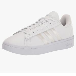 Adidas Grand Court Alpha white/silver metallic - size 10. EUC!